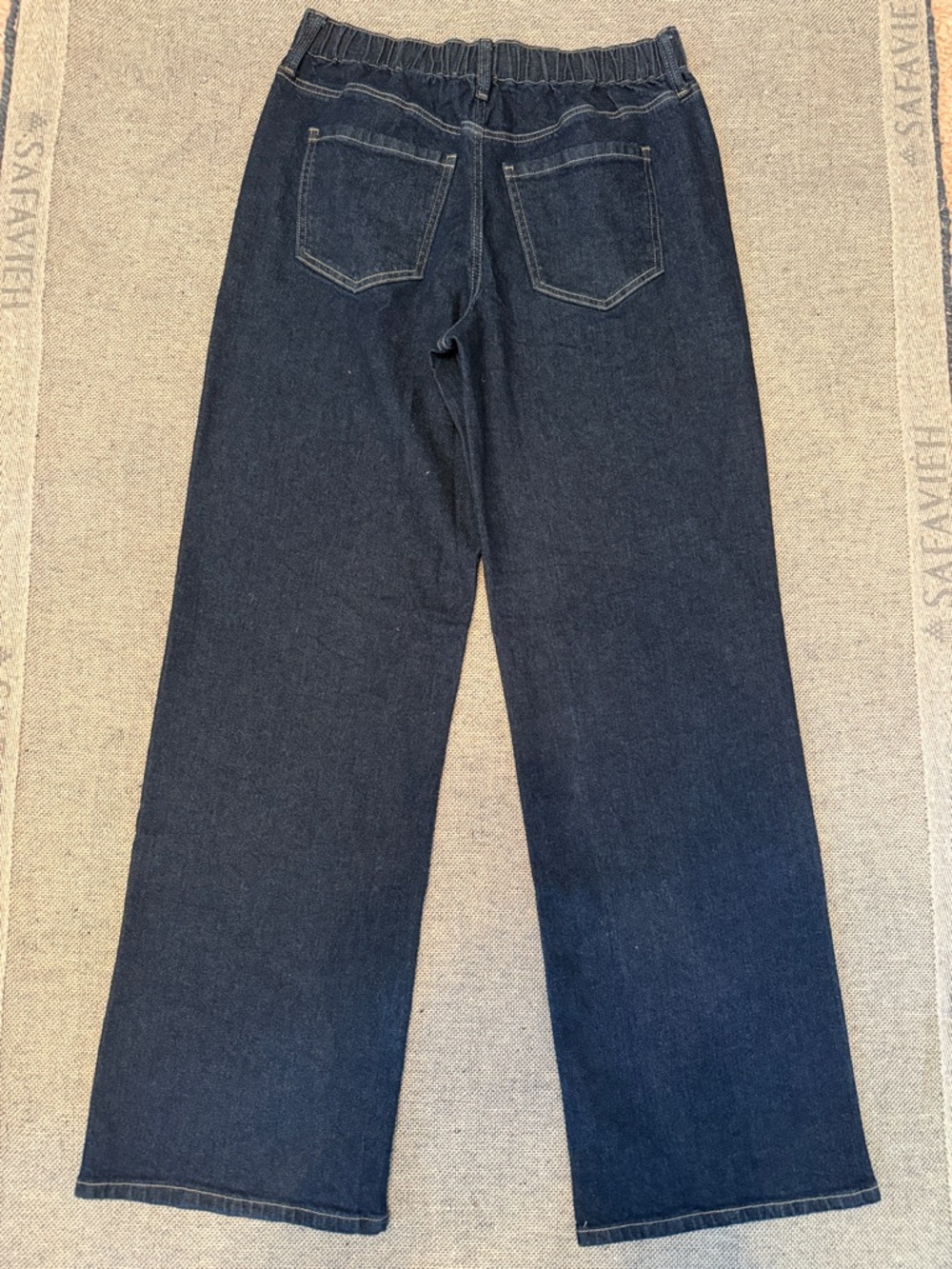 No Boundaries Dark Blue Wide-Leg High-Rise Jeans - Picture 3 of 5